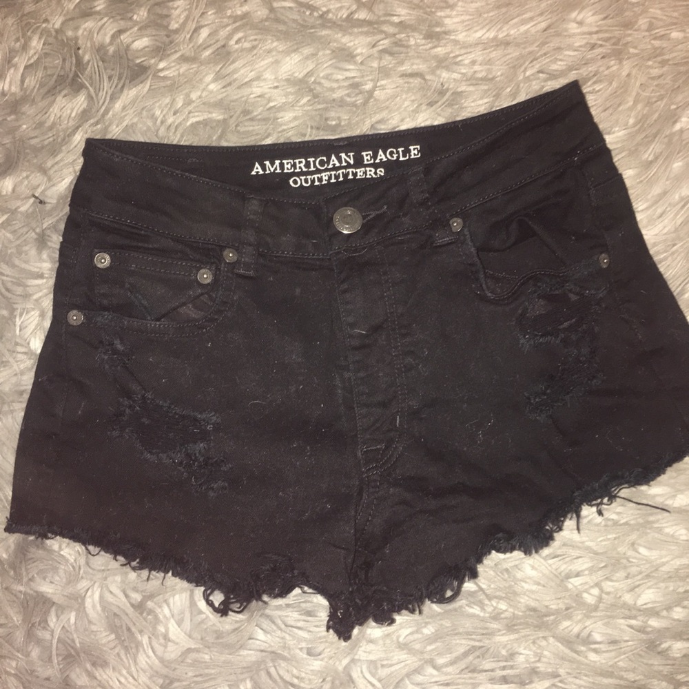 AE Black high waisted shorts size 6